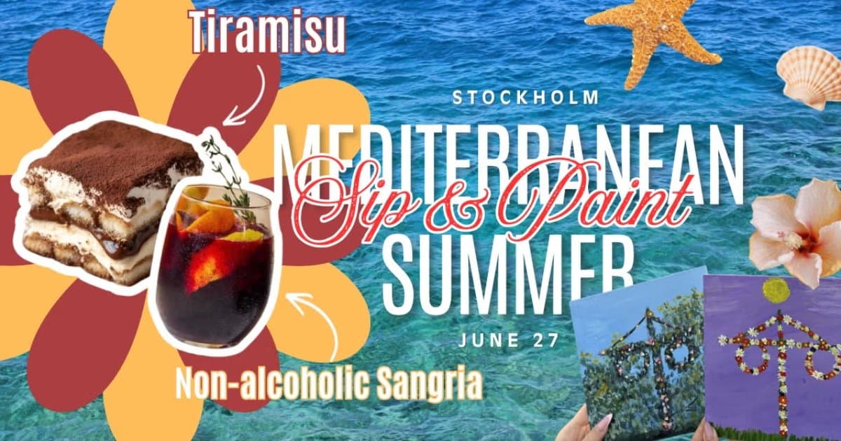 đ Mediterranean Summer Sip & Paint Girls Night đâš